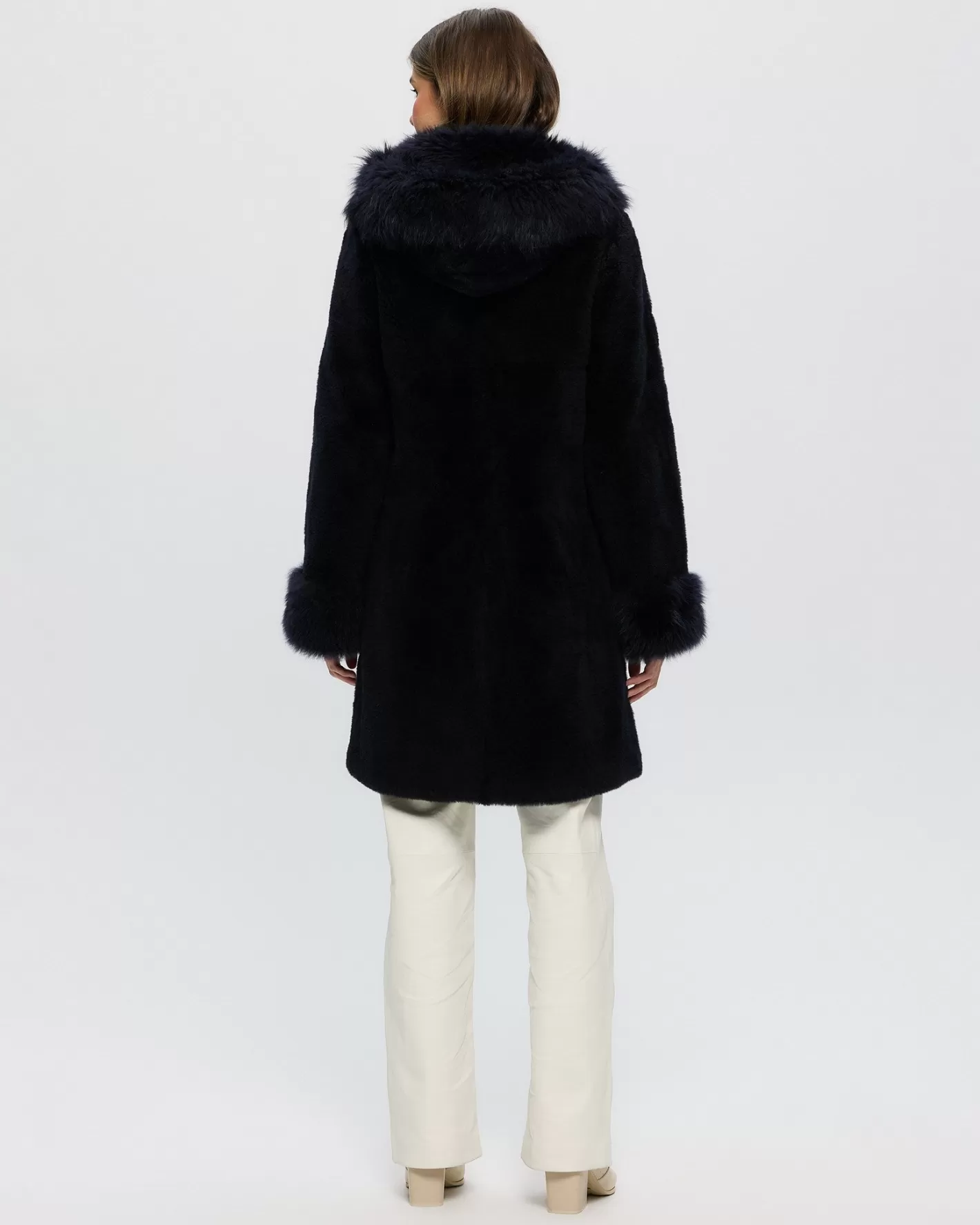 Women GORSKI Montreal Sheared Select Cashmere Goat Parka With Select Cashmere Goat Hood Trim And Cuffs