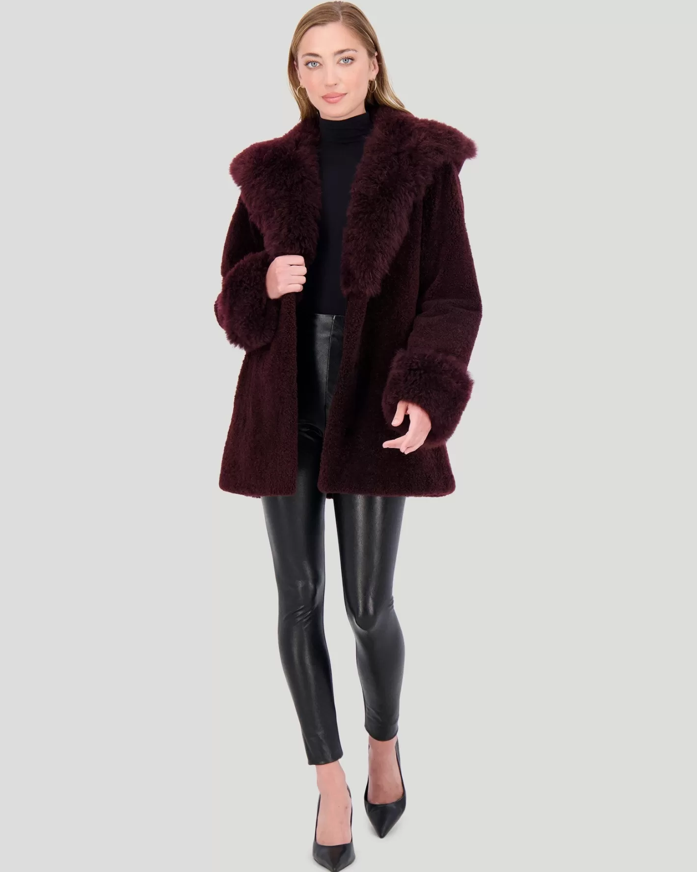 Women GORSKI Montreal Sheared Select Cashmere Goat Parka With Select Cashmere Goat Hood Trim And Cuffs