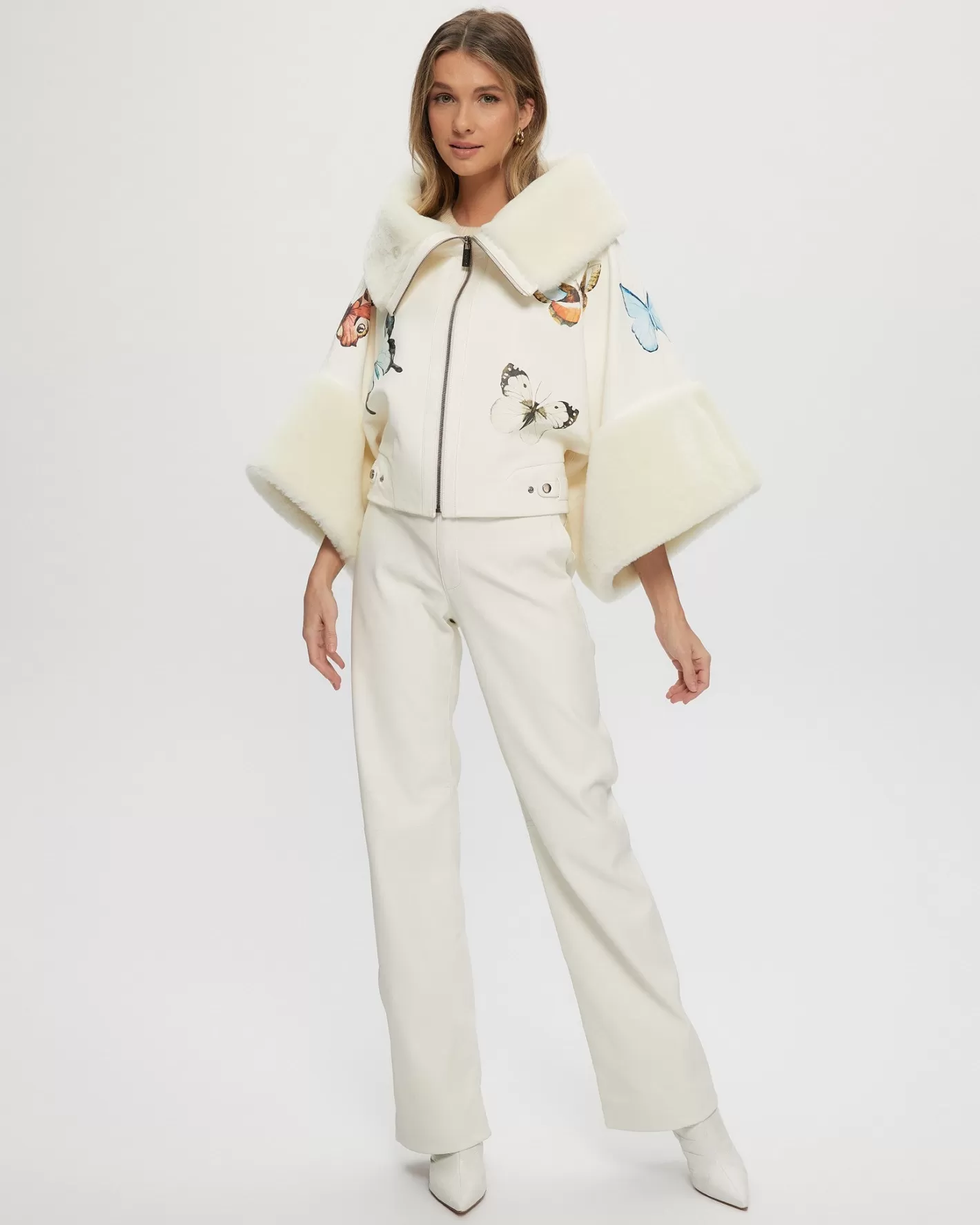 Women GORSKI Montreal SHEARLING LAMB JACKET WITH BUTTERLY DETAIL