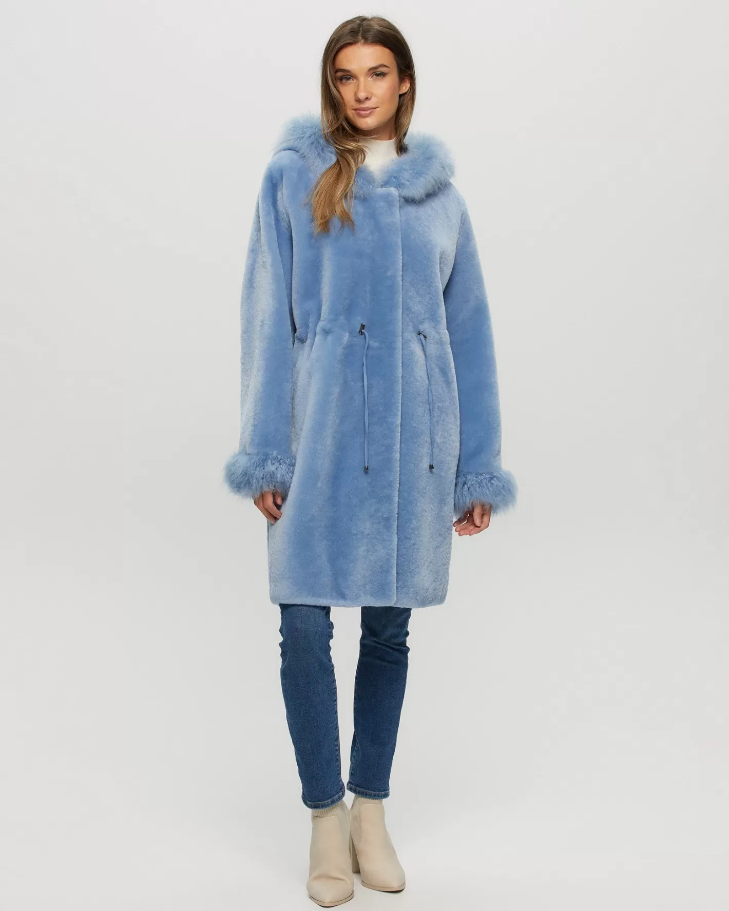 Women GORSKI Montreal Shearling Lamb Parka With Select Cashmere Goat Trim And Cuffs