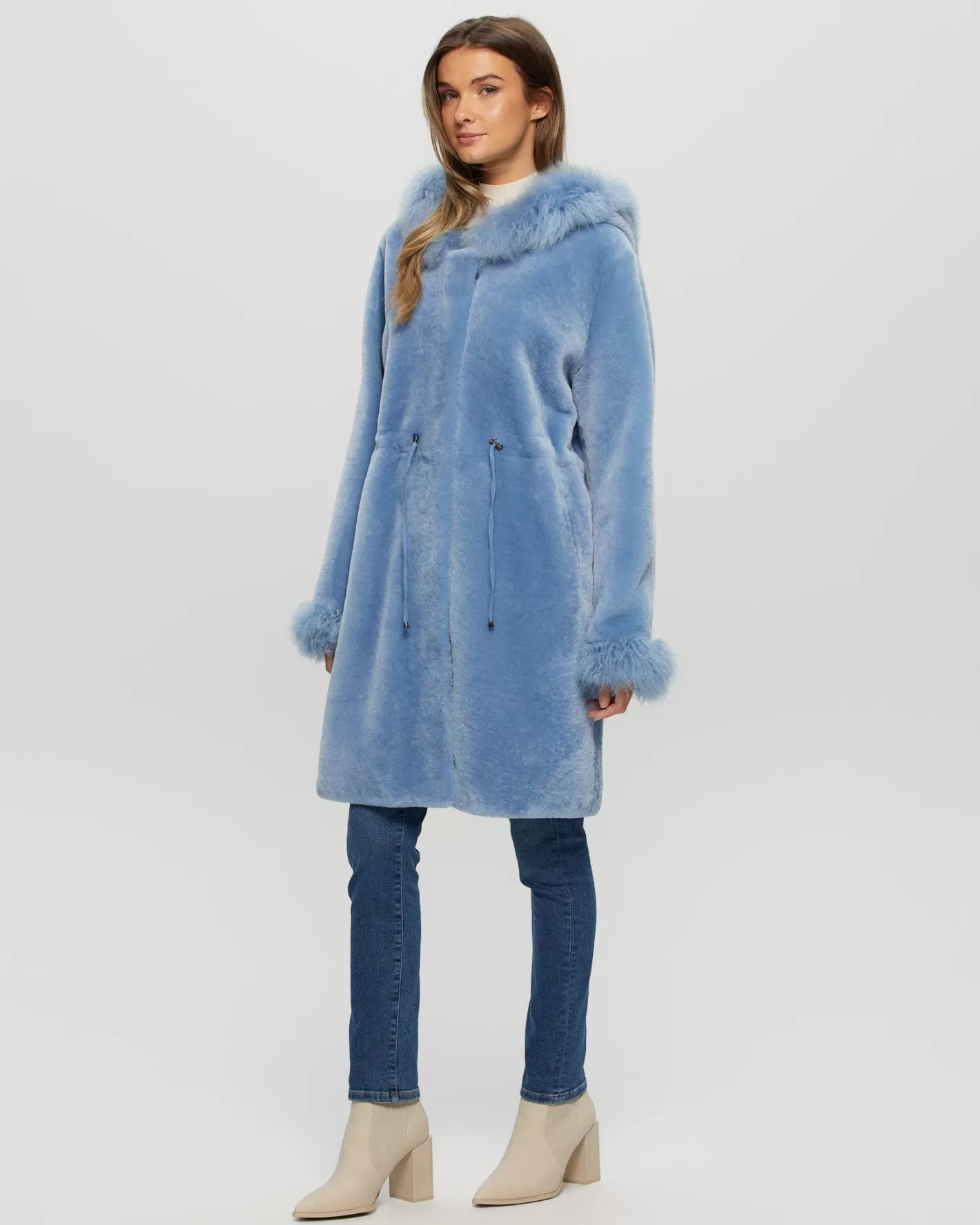 Women GORSKI Montreal Shearling Lamb Parka With Select Cashmere Goat Trim And Cuffs