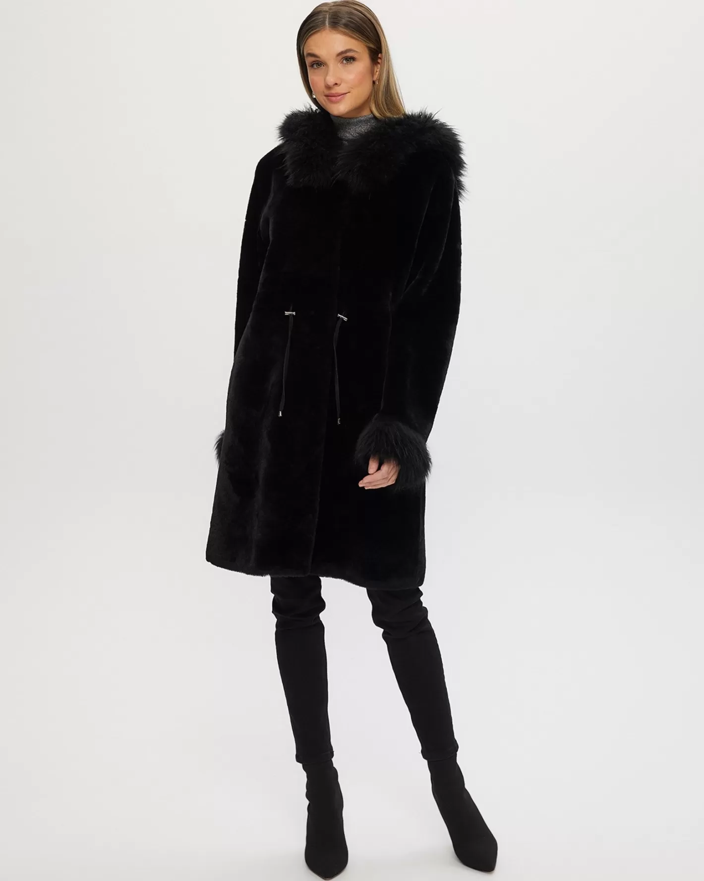 Women GORSKI Montreal Shearling Lamb Parka With Select Cashmere Goat Trim And Cuffs