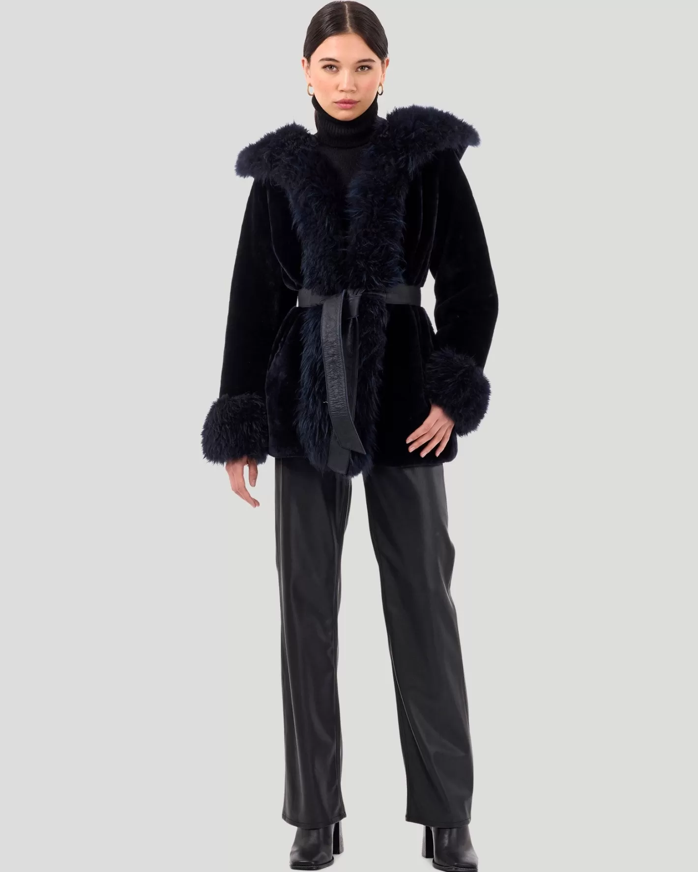 Women GORSKI Montreal Shearling Lamb Reversible Jacket With Select Select Cashmere Goat Details