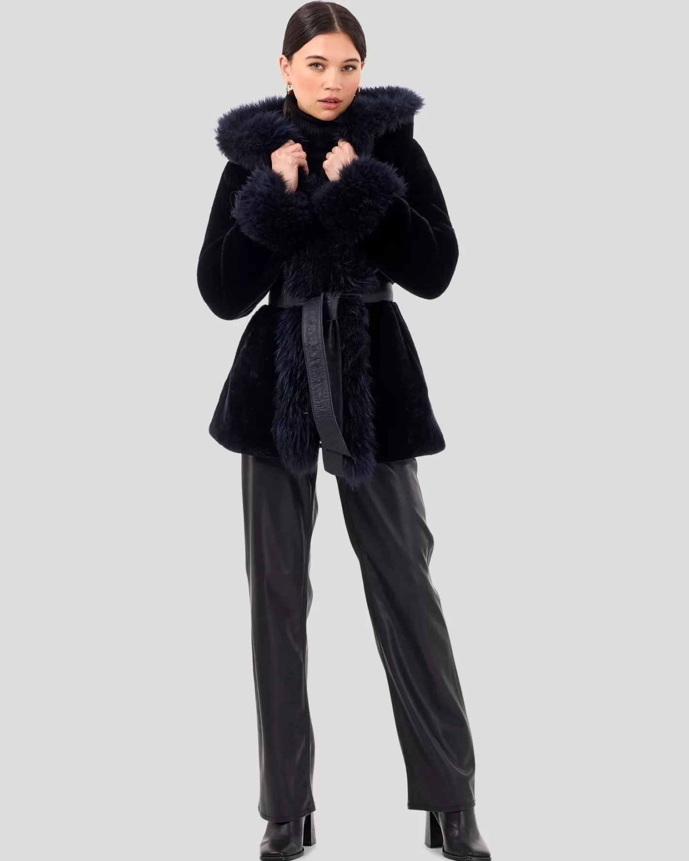 Women GORSKI Montreal Shearling Lamb Reversible Jacket With Select Select Cashmere Goat Details