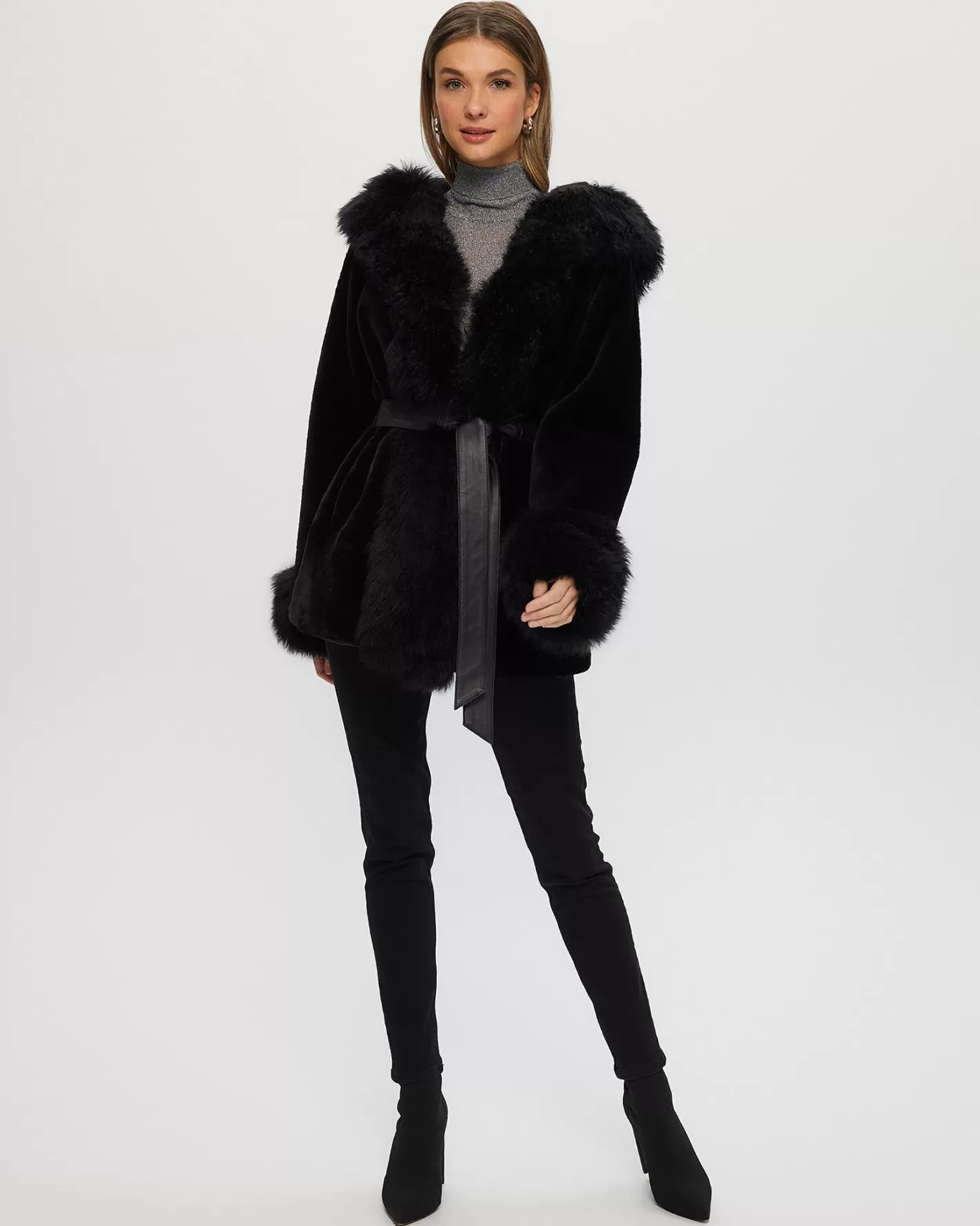 Women GORSKI Montreal Shearling Lamb Reversible Jacket With Select Select Cashmere Goat Details