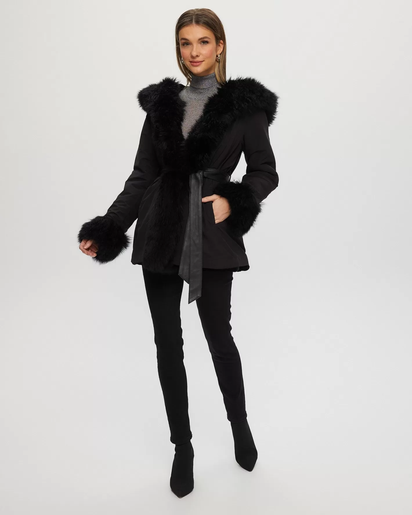 Women GORSKI Montreal Shearling Lamb Reversible Jacket With Select Select Cashmere Goat Details