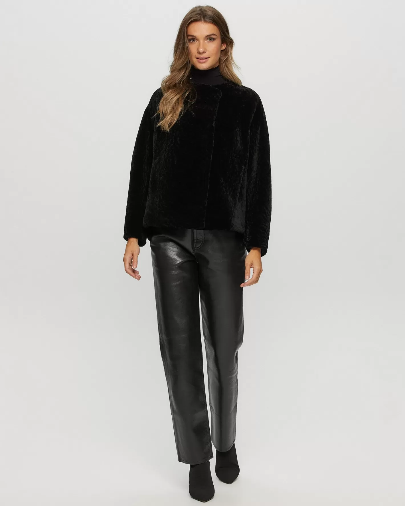 Women GORSKI Montreal Textured Shearling Lamb Jacket