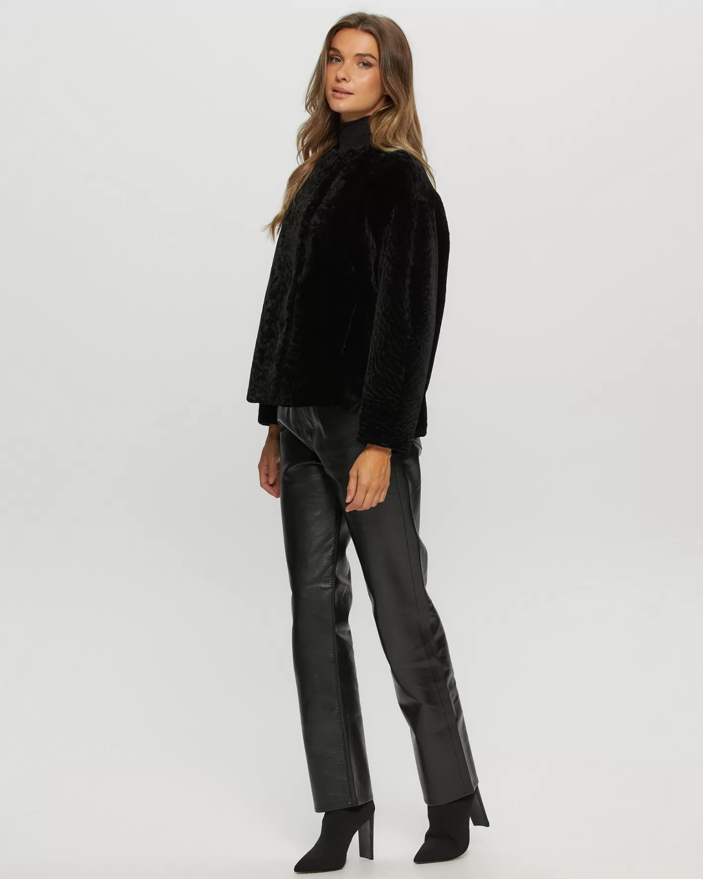 Women GORSKI Montreal Textured Shearling Lamb Jacket