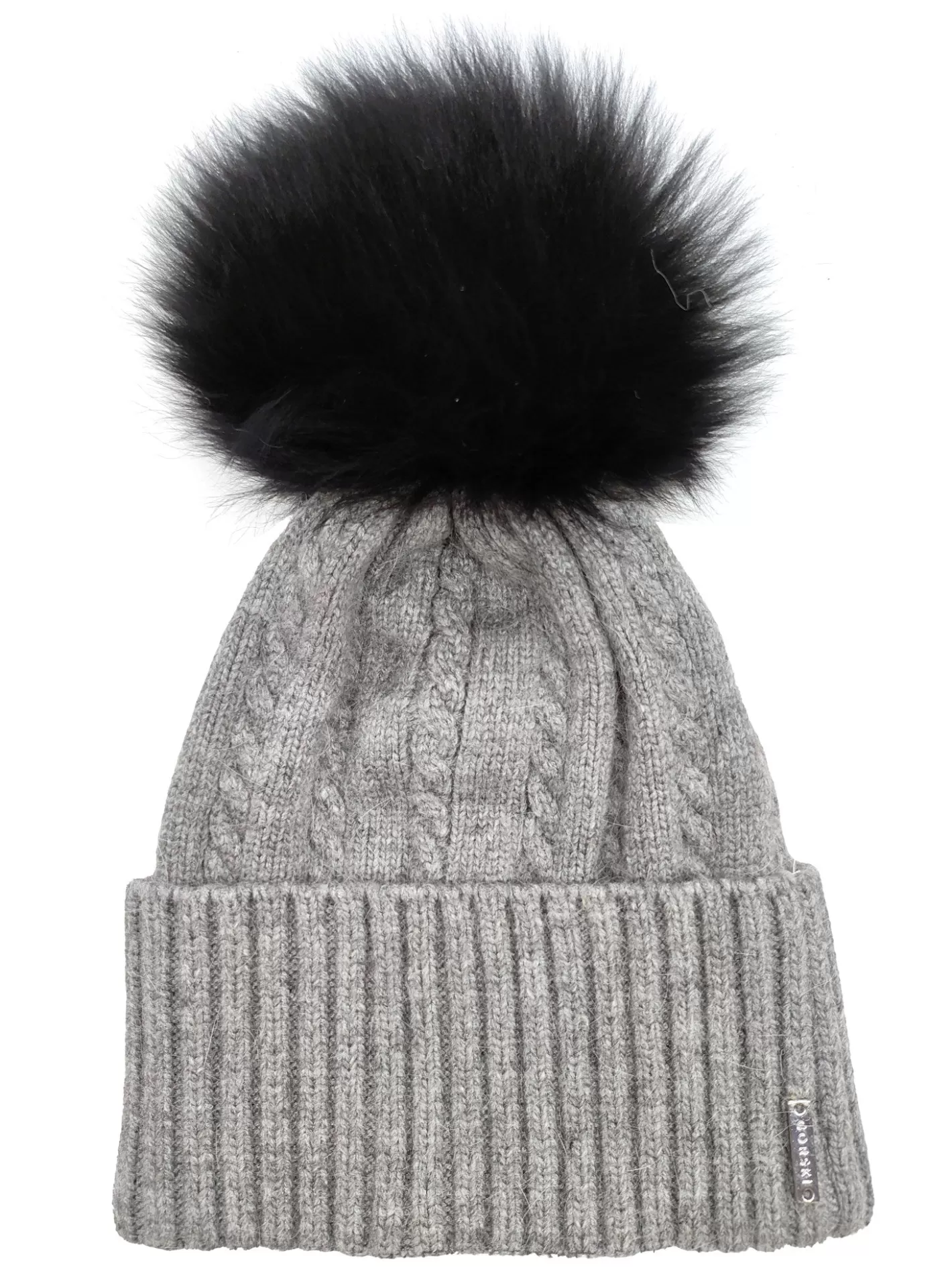 Women GORSKI Montreal Two-Tone Knit Hat With Select Lamb Pompom