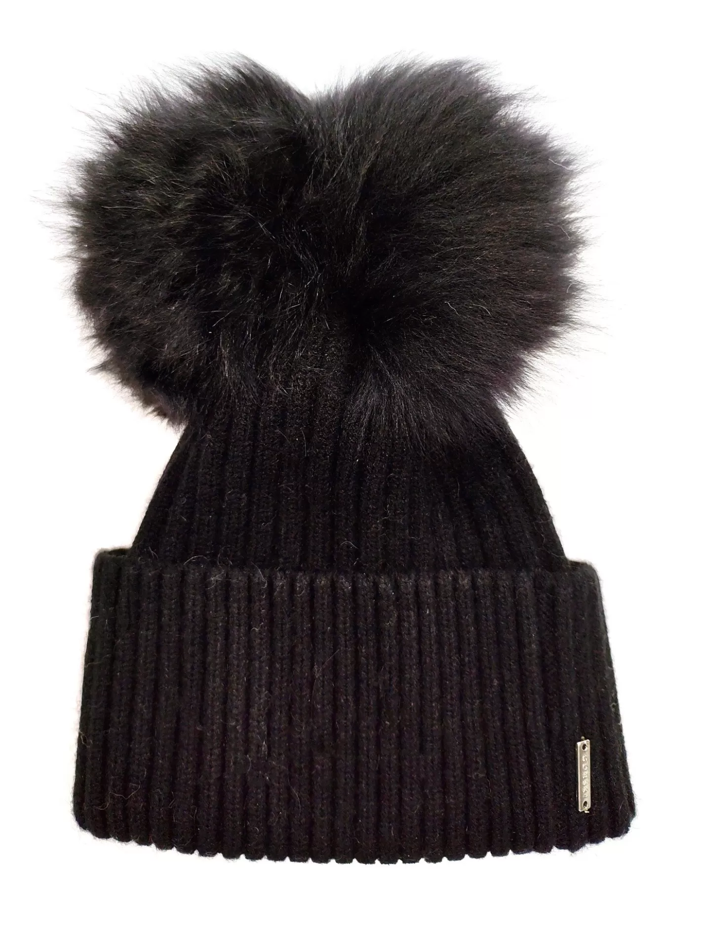 Women GORSKI Montreal Wool Blend Knit Hat With Double Select Lamb Pompoms